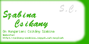 szabina csikany business card
